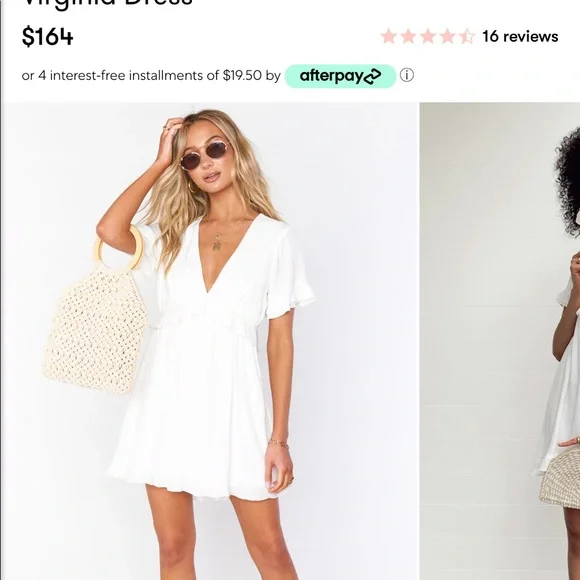 Show Me Your Mumu NWT Virginia Mini Dress White Speckle Dots Flowy - Picture 11 of 13